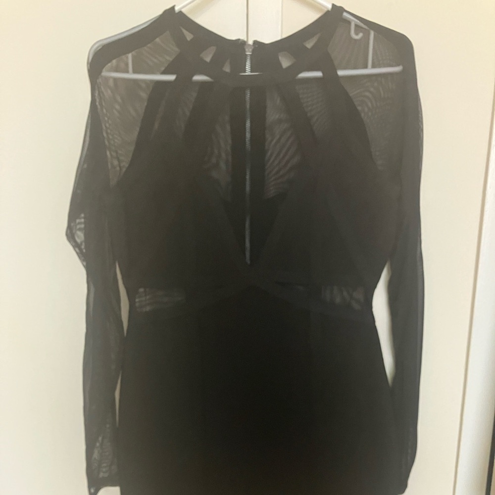 Guess Black Long Sleeve Dress